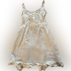 Vintage Cream Lace Kids Dress/Slip
